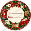 Christmas Chocolate Tub Label – Postman Classic To & From