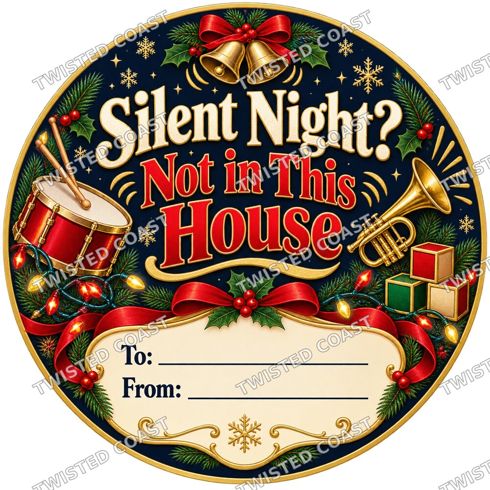Christmas Chocolate Tub Label – Silent Night