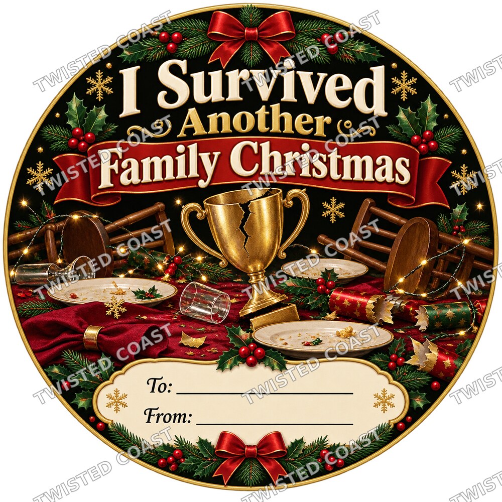 Christmas Chocolate Tub Label – Survived Family Christmas