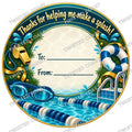 Christmas Chocolate Tub Label – Thanks for Helping Me Make a Splash