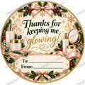 Christmas Chocolate Tub Label – Thanks for Keeping Me Glowing – Aesthetics