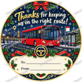 Christmas Chocolate Tub Label – Thanks for Keeping Us Moving – Bus Driver