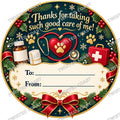Christmas Chocolate Tub Label – Thanks for Looking After Our Best Friend – Vet