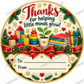 Christmas Chocolate Tub Label – Thanks for Looking After the Little Ones – Childminder