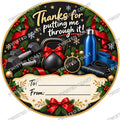 Christmas Chocolate Tub Label – Thanks for Making Me Regret Leg Day – Personal Trainer