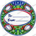 Christmas Chocolate Tub Label – UK Rugby Blue To & From