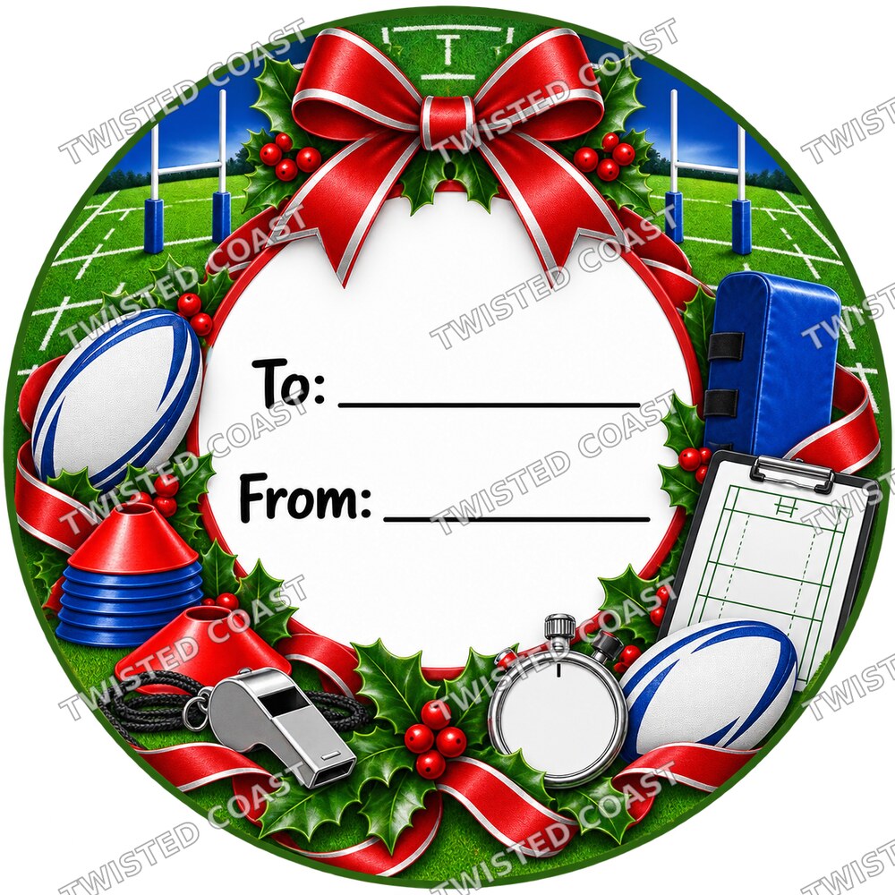 Christmas Chocolate Tub Label – UK Rugby Coach Bright To & From