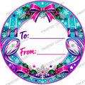 Christmas Chocolate Tub Label – UK Rugby Pink To & From