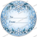 Christmas Chocolate Tub Label – Winter Snowflake To & From