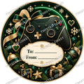 Christmas Chocolate Tub Label – Xbox Black & Gold To & From