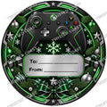Christmas Chocolate Tub Label – Xbox Black & Green To & From
