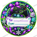 Christmas Chocolate Tub Label – Xbox Purple To & From