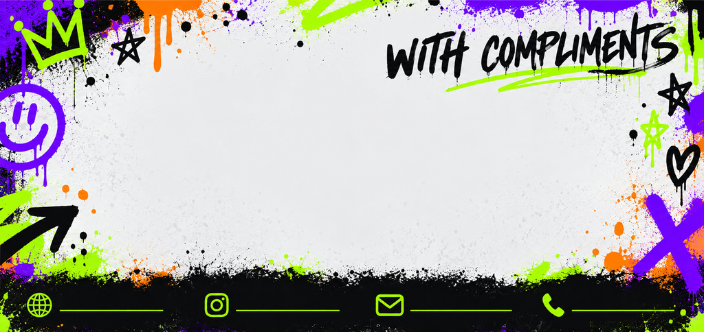 Personalised compliment slip design 4 – 210mm x 99mm