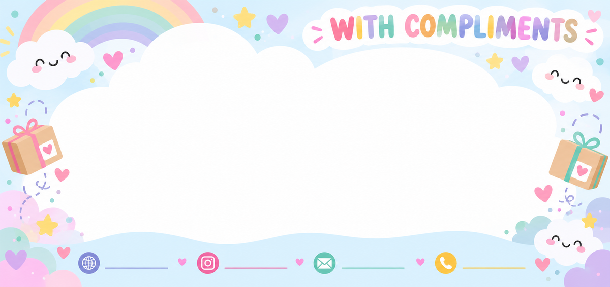 Personalised compliment slip design 5 – 210mm x 99mm