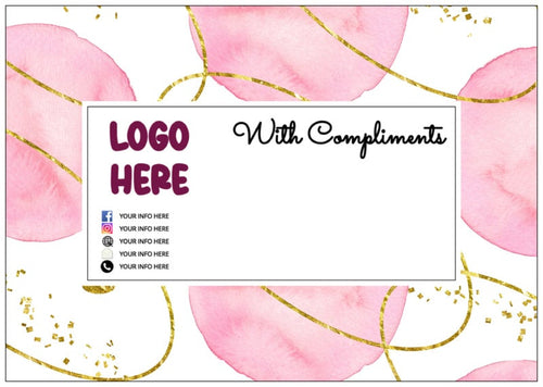 Custom printed compliment slips pack of 30