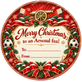 Arsenal fan Christmas chocolate tub label – watermarked product preview