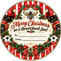 Brentford fan Christmas chocolate tub label – watermarked product preview