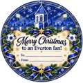 Everton fan Christmas chocolate tub label – watermarked product preview