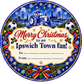 Ipswich Town fan Christmas chocolate tub label – watermarked product preview