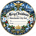 Manchester City fan Christmas chocolate tub label – watermarked product preview