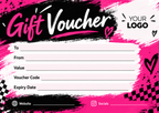 Personalised A6 gift voucher design 1