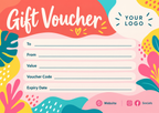 Personalised A6 gift voucher design 4
