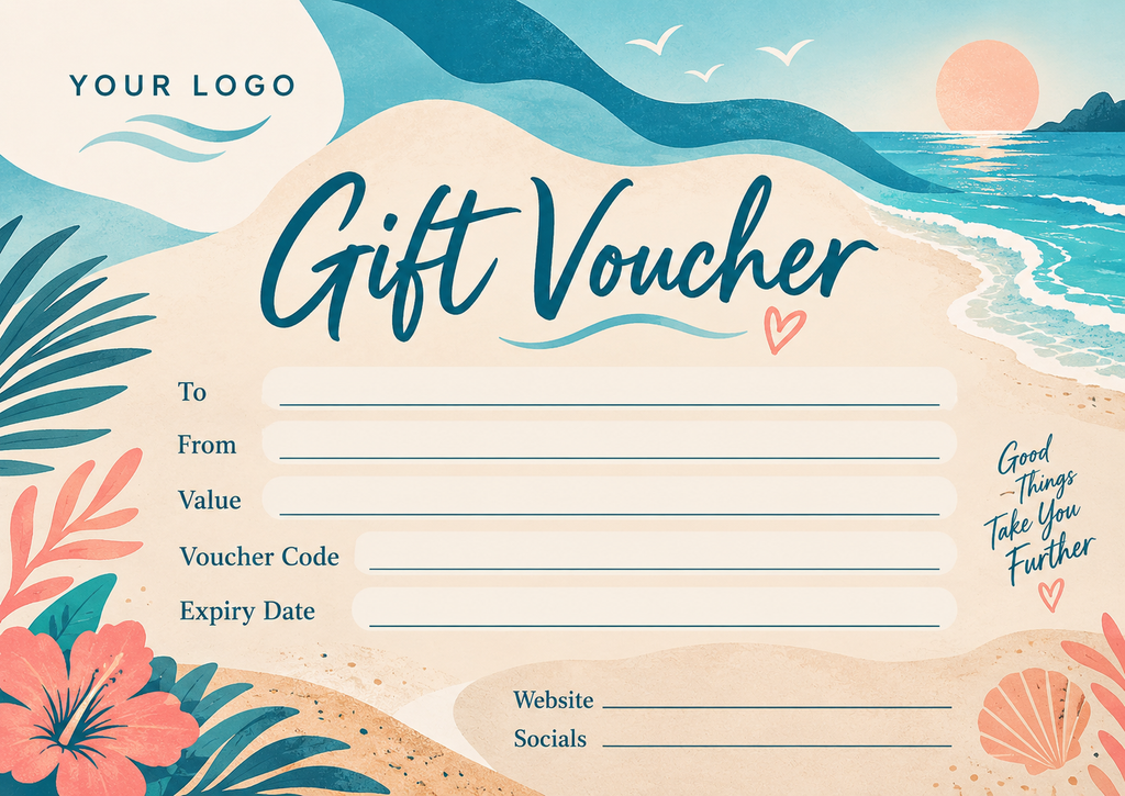 Personalised A6 gift voucher design 7