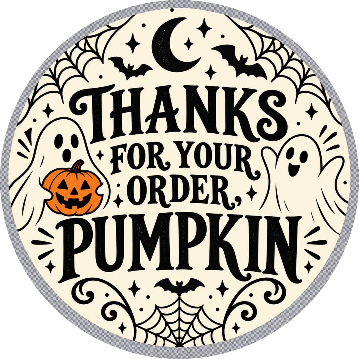 Halloween Happy Mail round label design 10