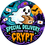Halloween Happy Mail round label design 6