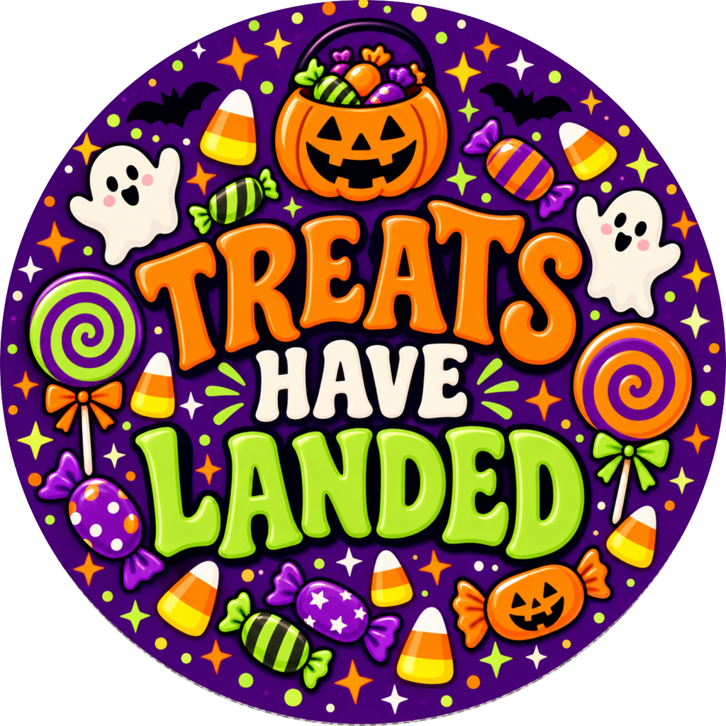 Halloween Happy Mail round label design 8