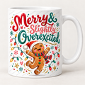 Christmas mug mockup: Merry & Slightly Overexcited