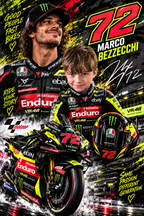 Personalised MotoGP inspired Marco Bezzecchi racing design example