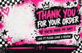 Personalised thank you card design 1 – business card size