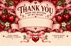 Personalised thank you card design 6 – business card size