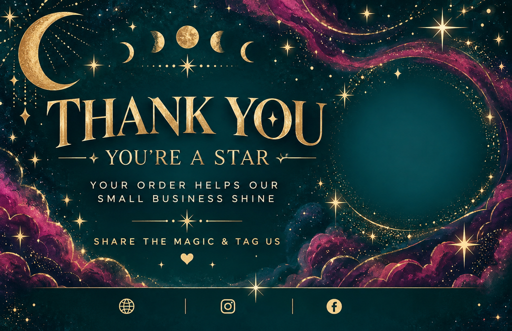 Personalised thank you card design 8 – business card size