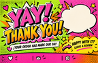 Personalised thank you card design 9 – business card size