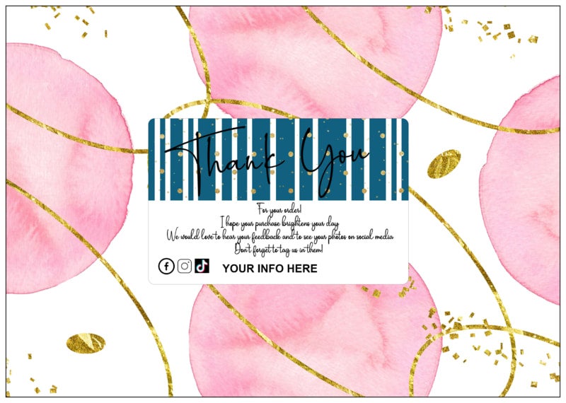 Personalised thank you cards - design 2