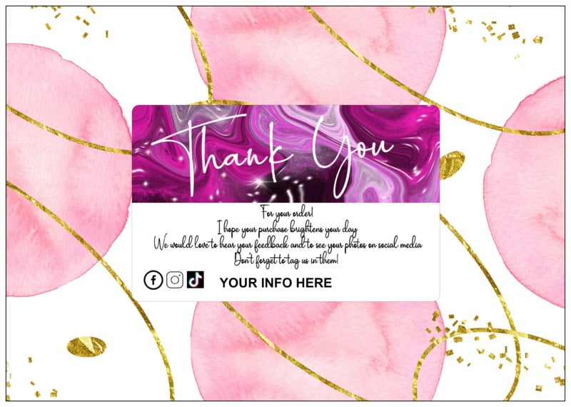 Personalised thank you cards - design 3