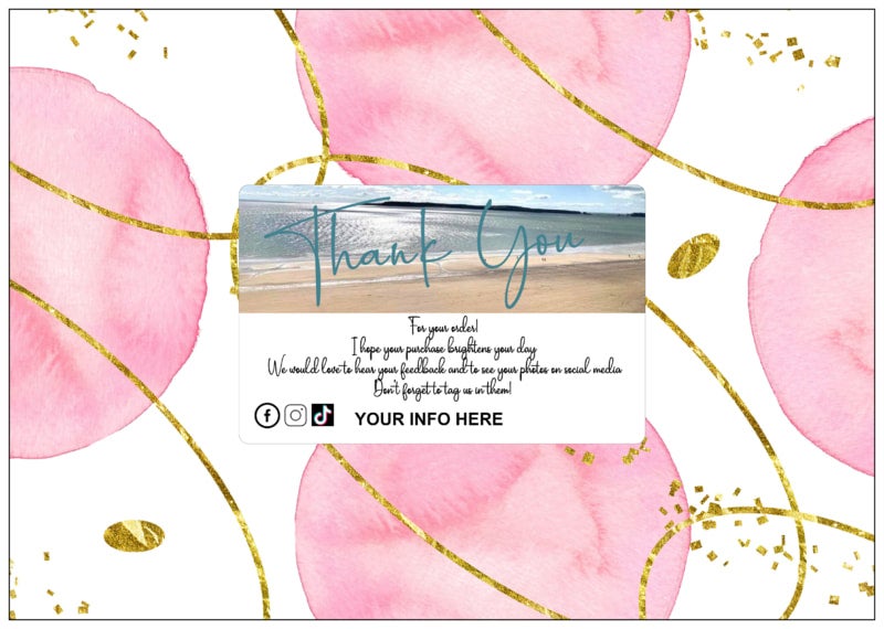 Personalised thank you cards - design 4