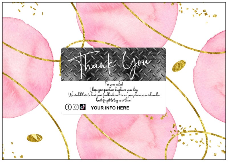 Personalised thank you cards - design 5