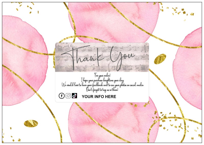 Personalised thank you cards - design 6