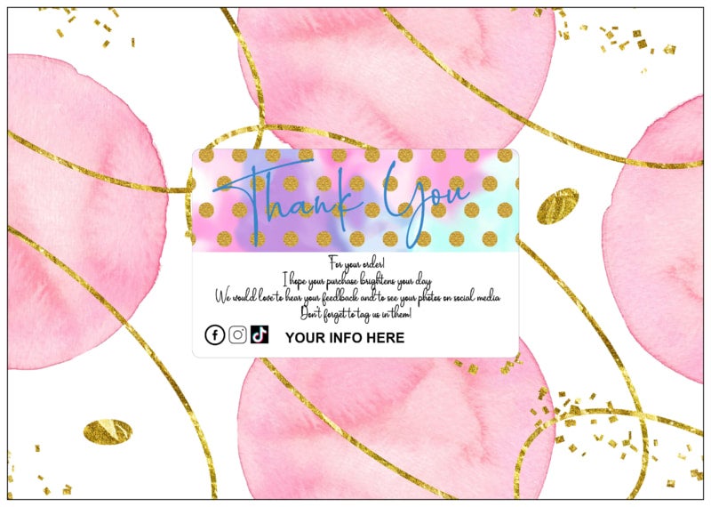 Personalised thank you cards - design 7