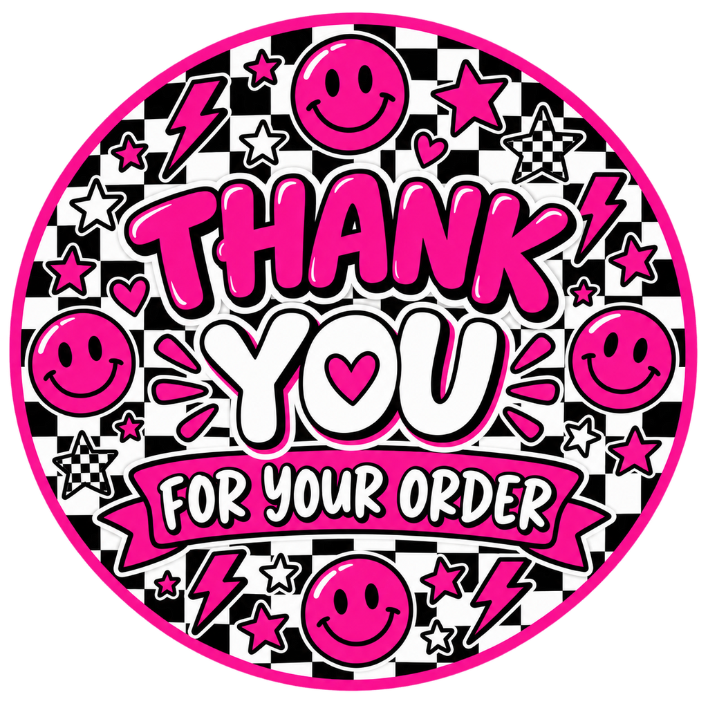 Thank you for your order round label design 1