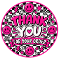 Thank you for your order round label design 1