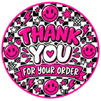 Thank you for your order round label design 1