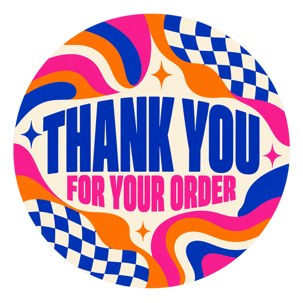 Thank you for your order round label design 10