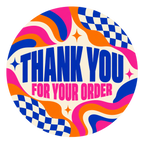 Thank you for your order round label design 10