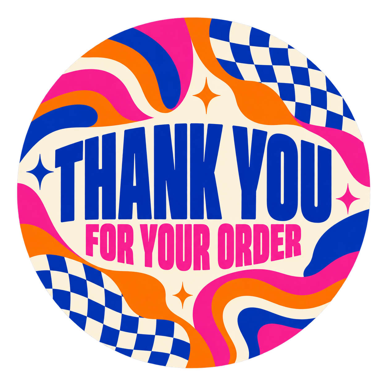 Thank you for your order round label design 10