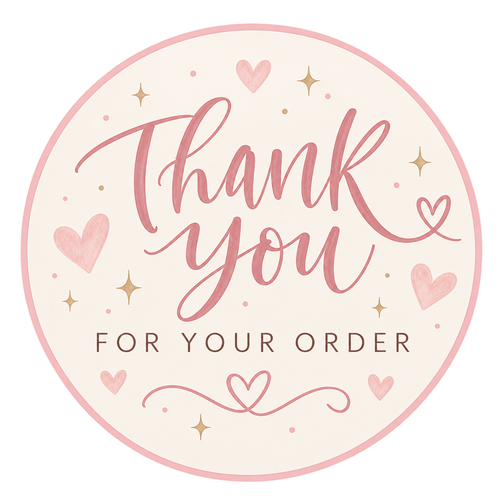 Thank you for your order round label design 2