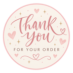 Thank you for your order round label design 2